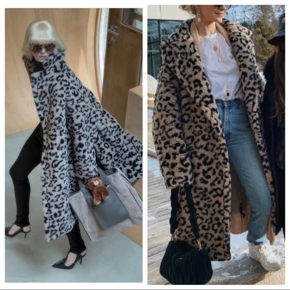 max mara leopard teddy coat